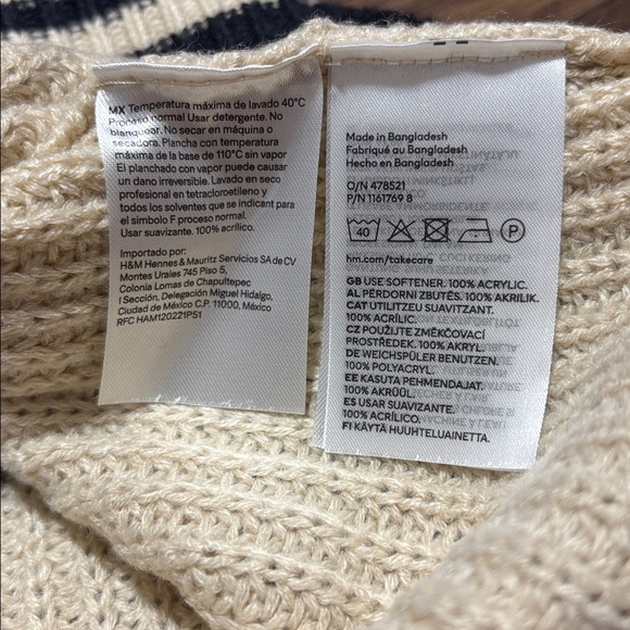 H&M Beige and Black Knit Sweater Vest - Picture 4 of 6